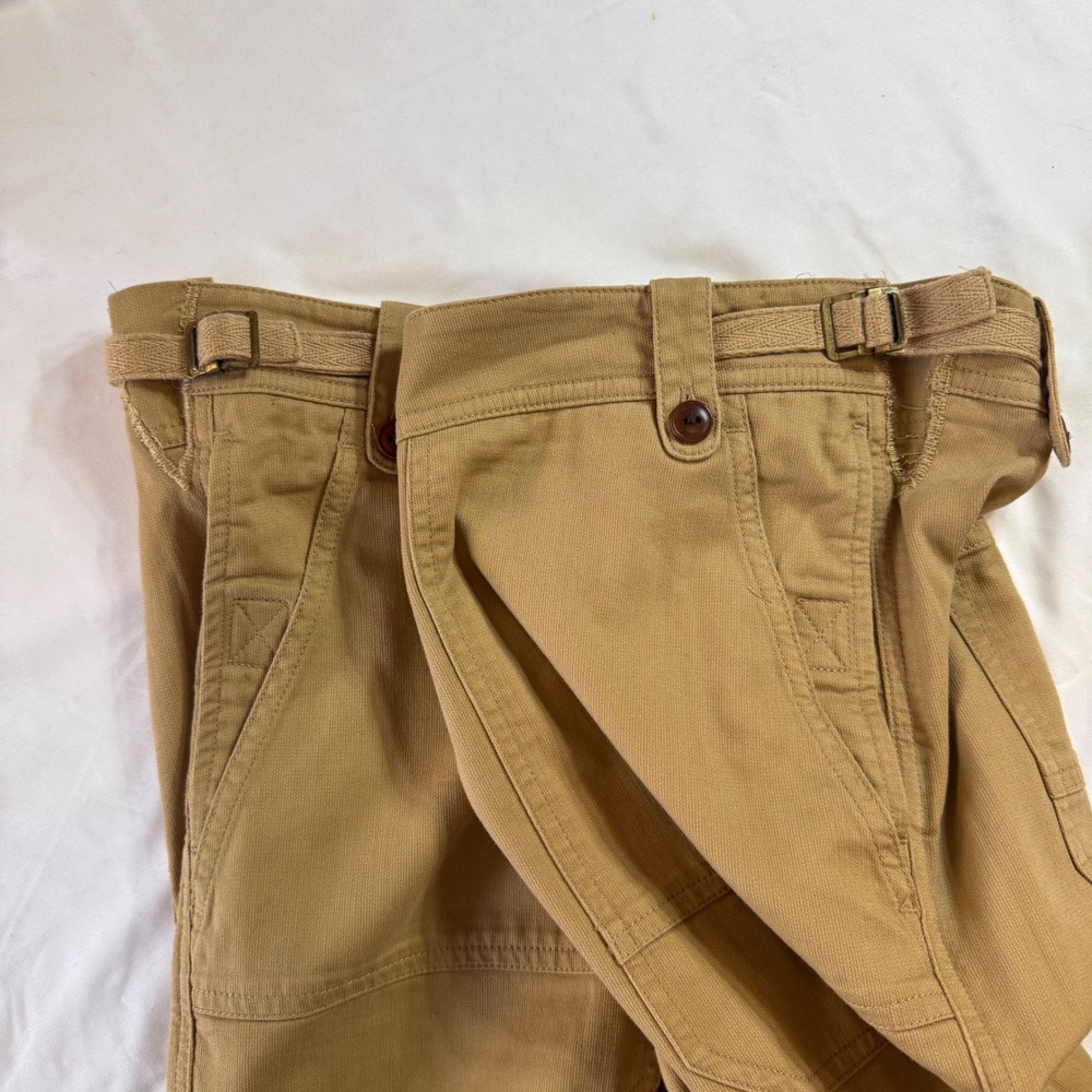 Y2K Lauren Ralph Lauren Tan‎ Khaki Wide Leg Utility Pants Women's Size 14 Boho - Picture 4 of 9